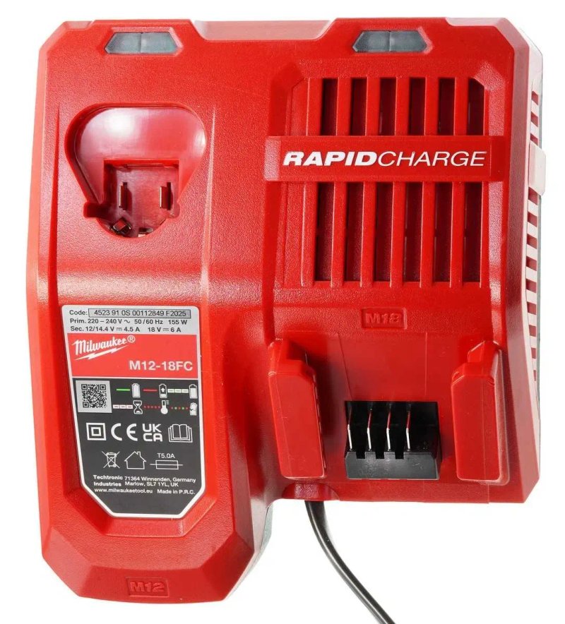 Зарядное устройство Milwaukee M12-18FC Европа оригинал 220V. 4932451079, шур1012 — фото 2