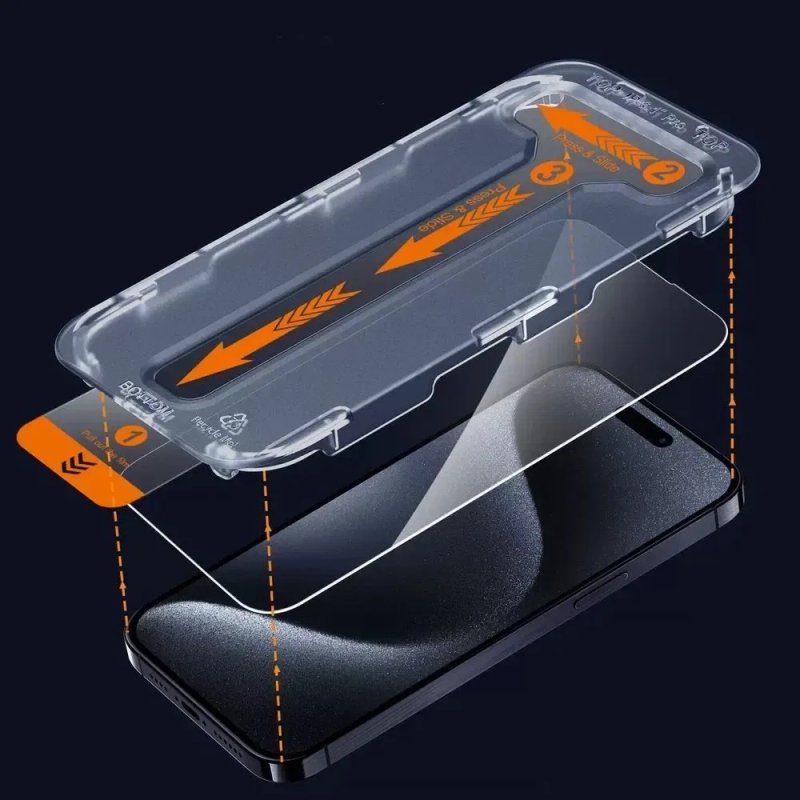 Защитное стекло с автоклейкой на 14 /14 pro/14 pro max/ 15/ 15 pro/ 15 pro max/15 plus/ 16/16 pro/16 pro max/16 plus/ 17/ 17 pro/ 17 pro max/ 17 air — фото 2
