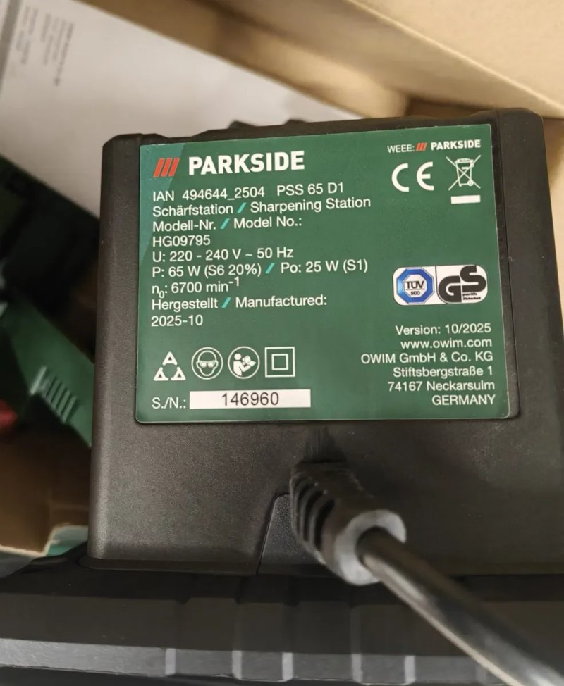 Заточна станція Parkside PSS 65 D1 /точило для лез і свердел — фото 2