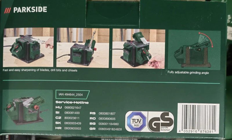 Заточна станція Parkside PSS 65 D1 /точило для лез і свердел — фото 3
