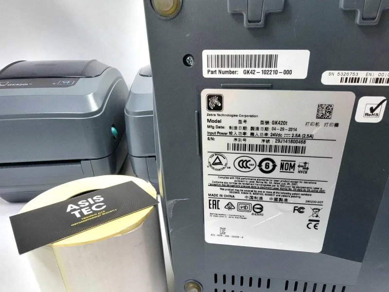 Zebra GK420T принтер етикеток 101мм термотрансферний USB ПОШТА — фото 4
