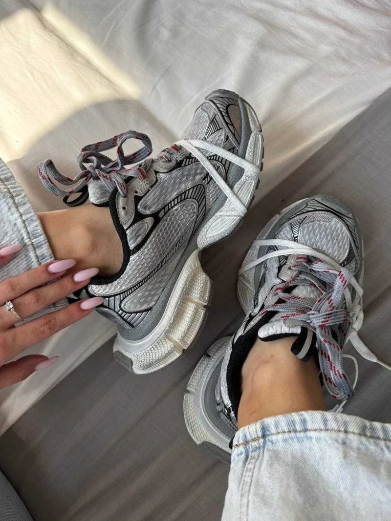 Женские кроссовки Balenciaga 3XL grey silver / Баленсиага 3ХЛ серые 36 37 38 39 40 — фото 7