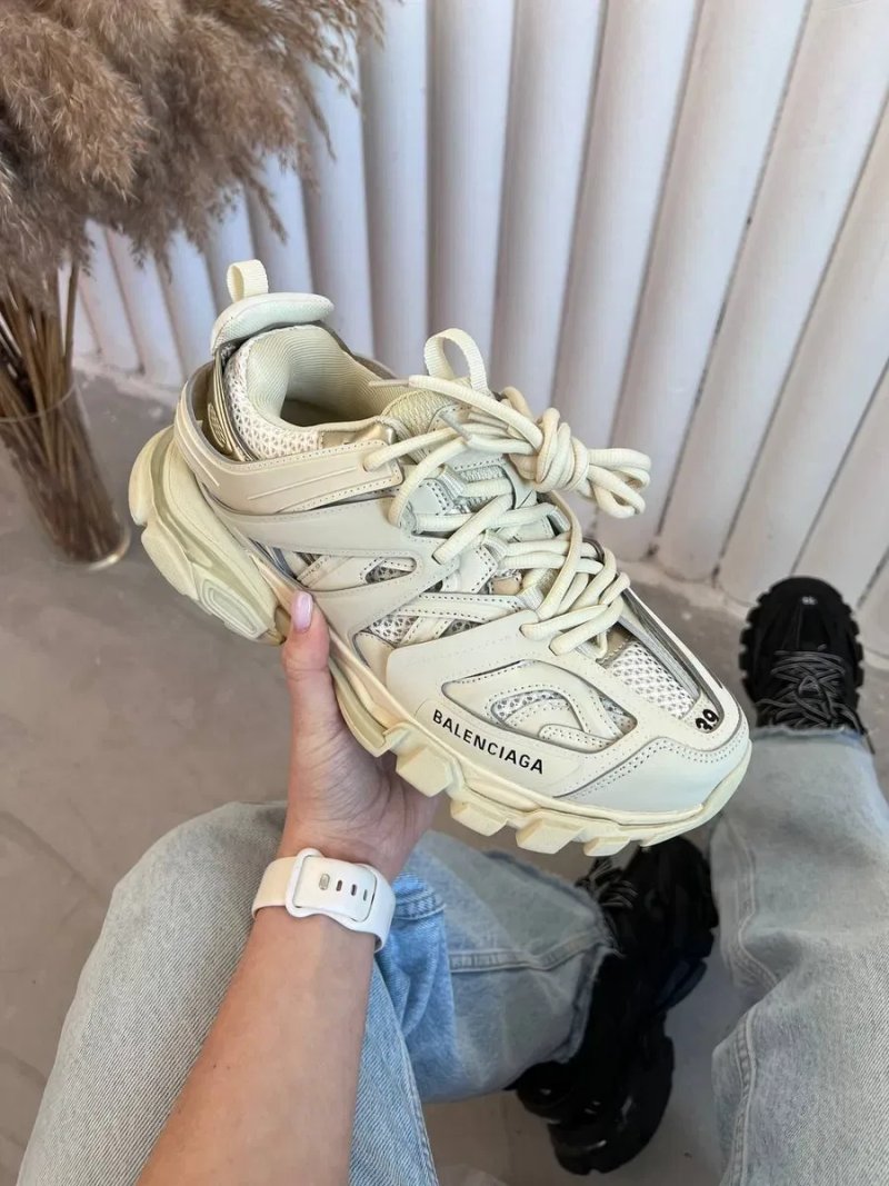 Женские кроссовки Balenciaga Track beige / Баленсиага трак бежевые 36 37 38 39 40 — фото 2