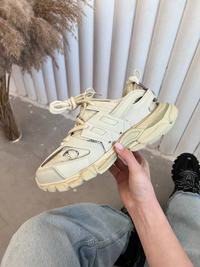Женские кроссовки Balenciaga Track beige / Баленсиага трак бежевые 36 37 38 39 40 — фото 3