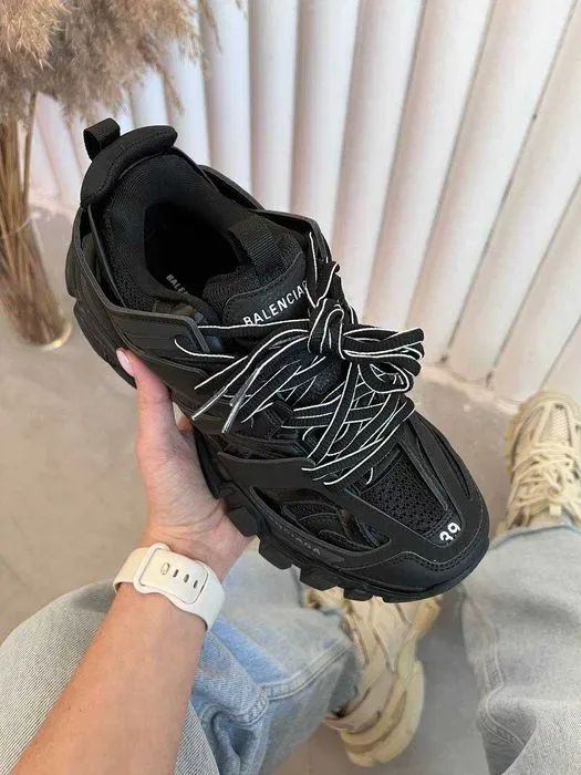 Женские кроссовки Balenciaga Track Black Luxe. Размеры 36-41 — фото 3
