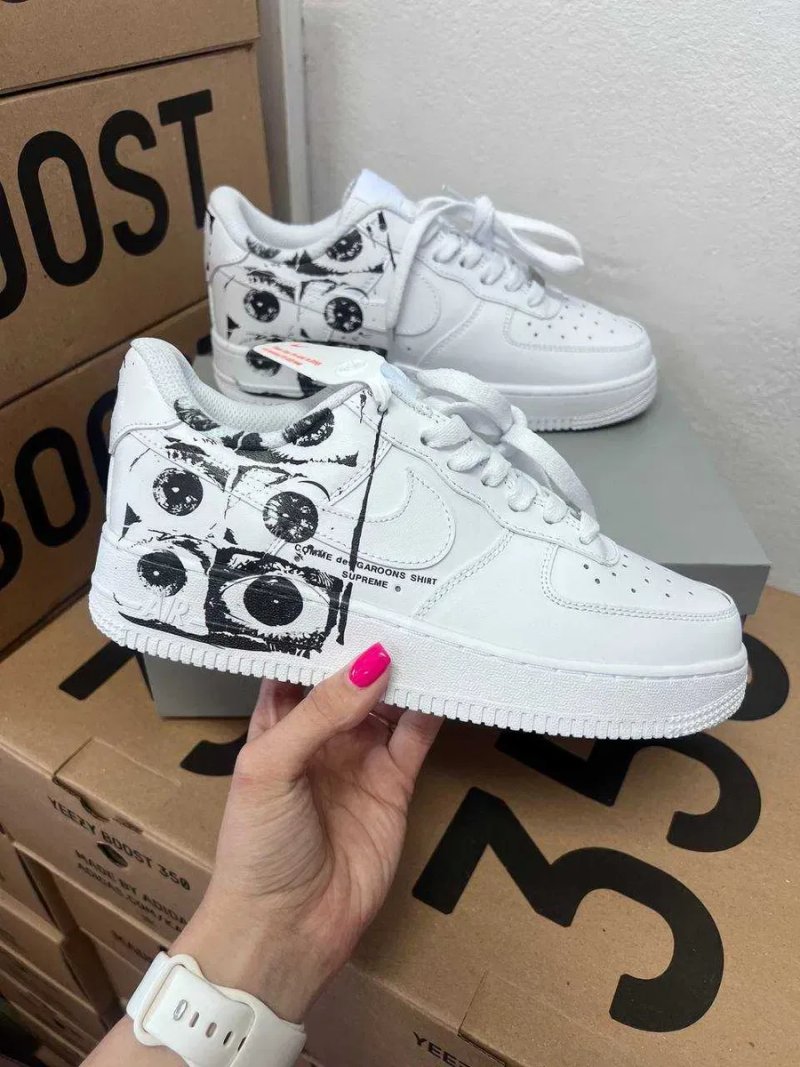 Женские кроссовки Nike Air Force 1 Low х Comme des Garçons Supreme — фото 4