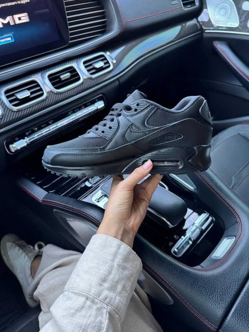 Женские кроссовки Nike Air Max 90 Triple "Black" Размеры 36-40 — фото 4