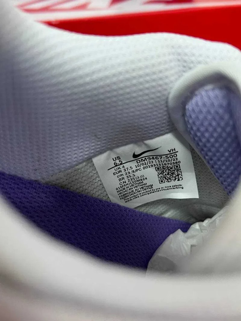 Женские кроссовки Nike Dunk SB purple pulse / Найк Данк белые фиолетовые 36 37 38 39 40 41 — фото 4