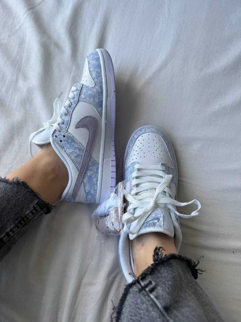 Женские кроссовки Nike Dunk SB purple pulse / Найк Данк белые фиолетовые 36 37 38 39 40 41 — фото 5