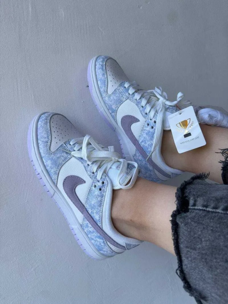 Женские кроссовки Nike Dunk SB purple pulse / Найк Данк белые фиолетовые 36 37 38 39 40 41 — фото 6