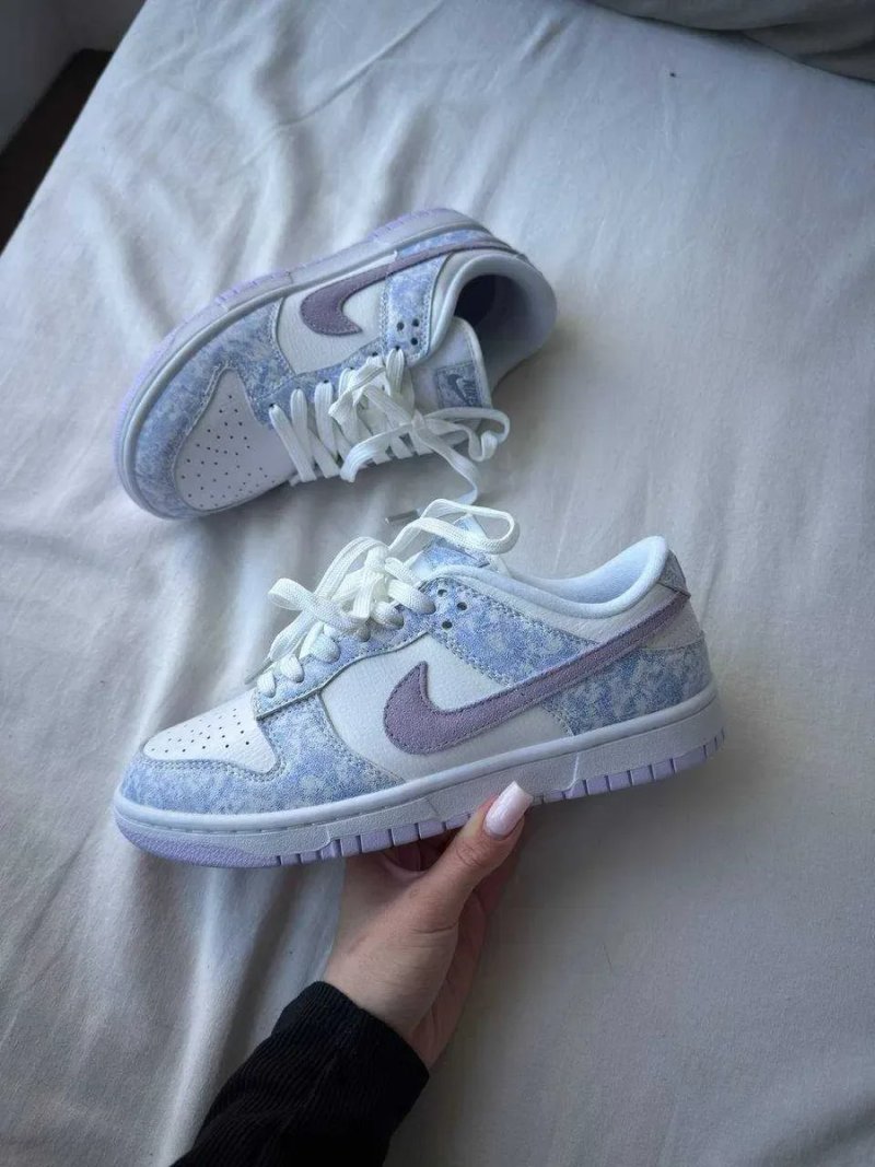Женские кроссовки Nike Dunk SB purple pulse / Найк Данк белые фиолетовые 36 37 38 39 40 41 — фото 7