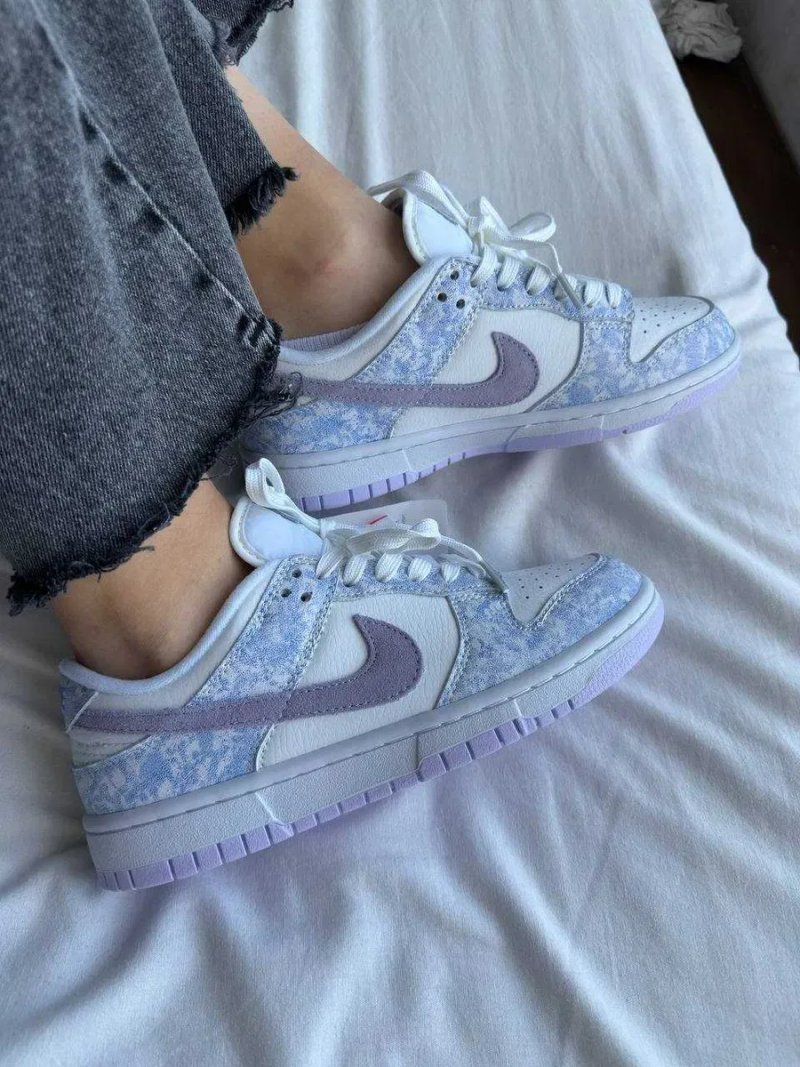 Женские кроссовки Nike Dunk SB purple pulse / Найк Данк белые фиолетовые 36 37 38 39 40 41 — фото 8