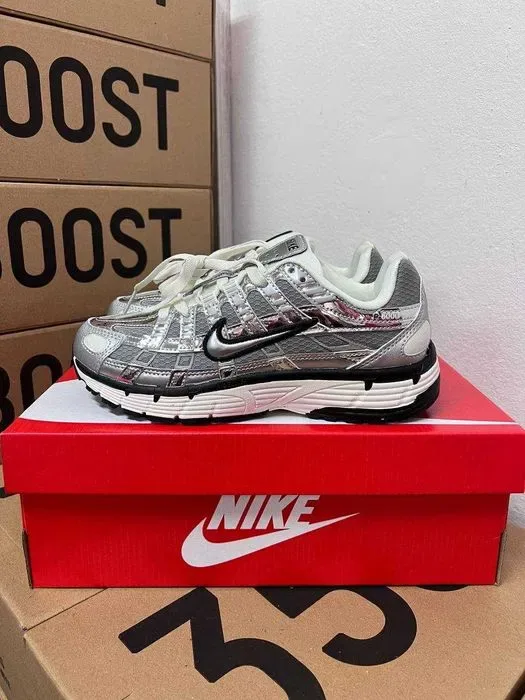 Женские кроссовки Nike P-6000 / Найк П-6000 серые 36 37 38 39 40 — фото 2