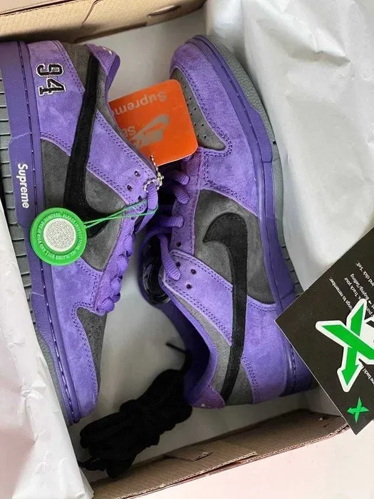 Женские кроссовки Nike SB Dunk x Supreme Purple. Размеры 36-40 — фото 2