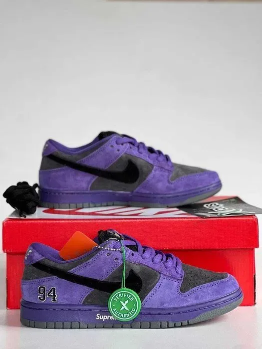 Женские кроссовки Nike SB Dunk x Supreme Purple. Размеры 36-40 — фото 4