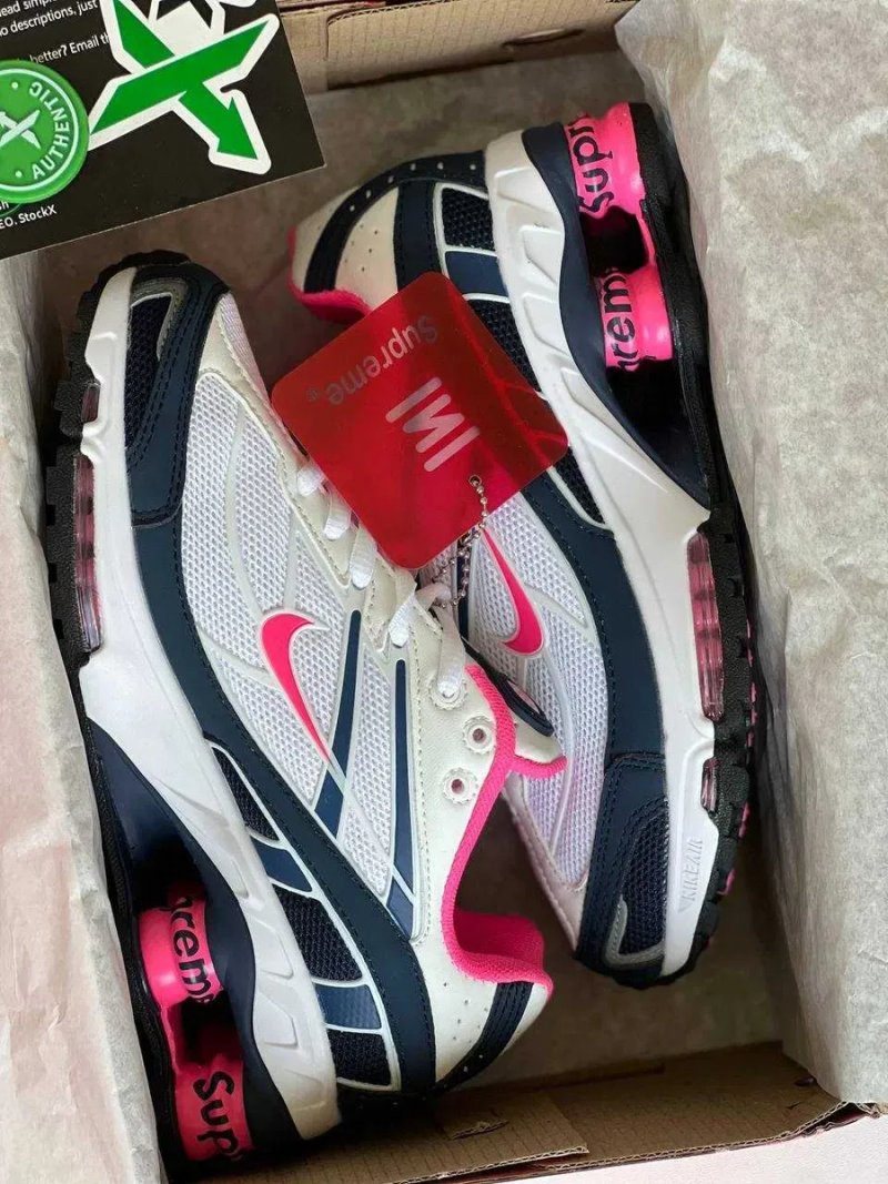 Женские кроссовки Nike Shox Ride 2 SP x Supreme White/Blue/Pink. 36-41 — фото 2