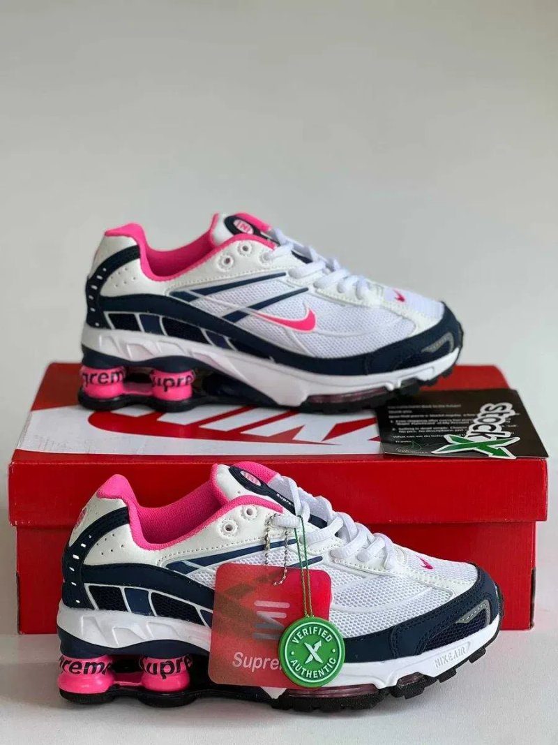 Женские кроссовки Nike Shox Ride 2 SP x Supreme White/Blue/Pink. 36-41 — фото 4