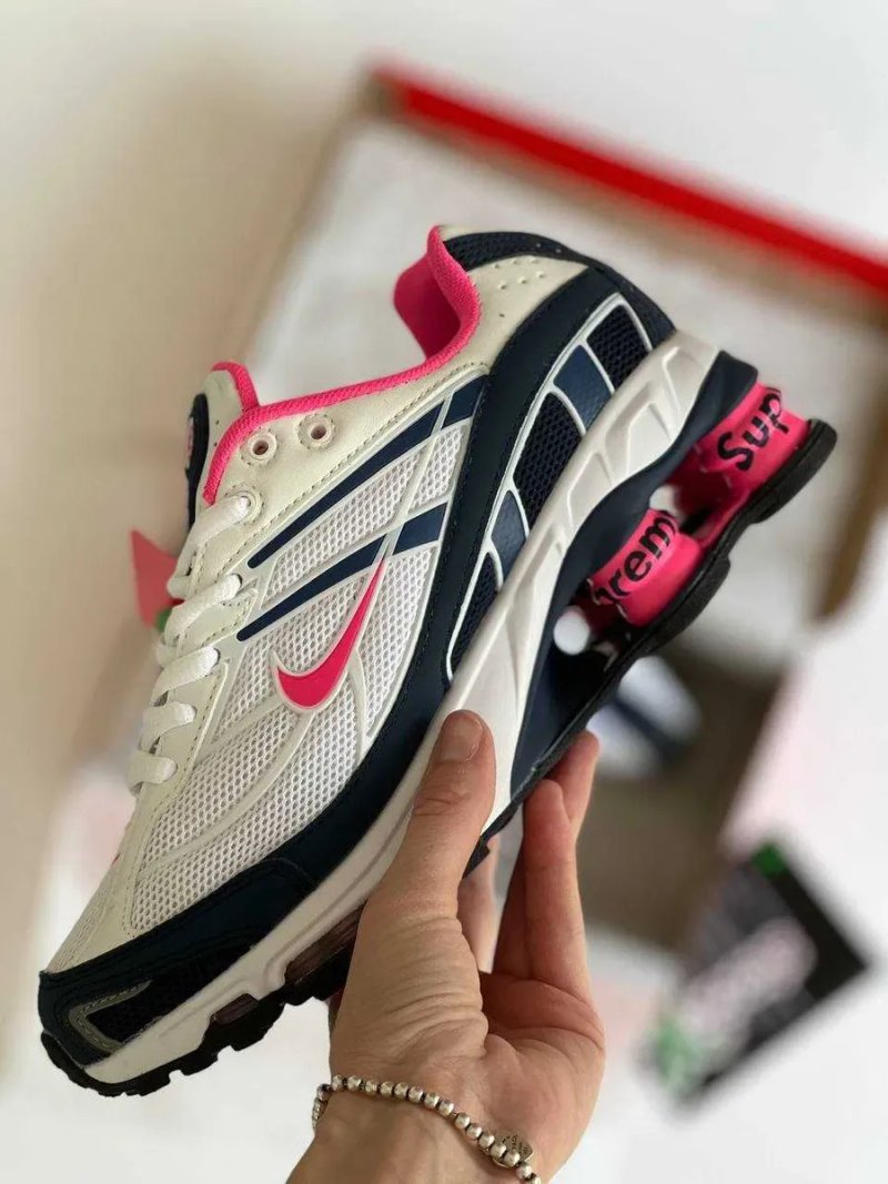 Женские кроссовки Nike Shox Ride 2 SP x Supreme White/Blue/Pink. 36-41 — фото 6