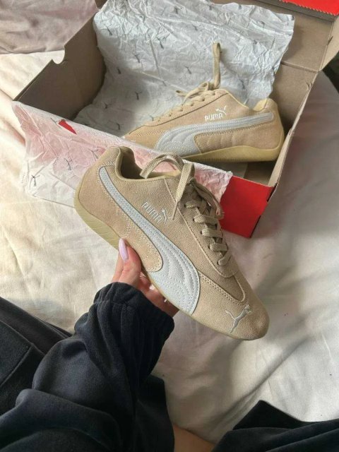 Женские кроссовки Puma SpeedCat beige / Пума Спидкет бежевые 36 37 38 39 40 41