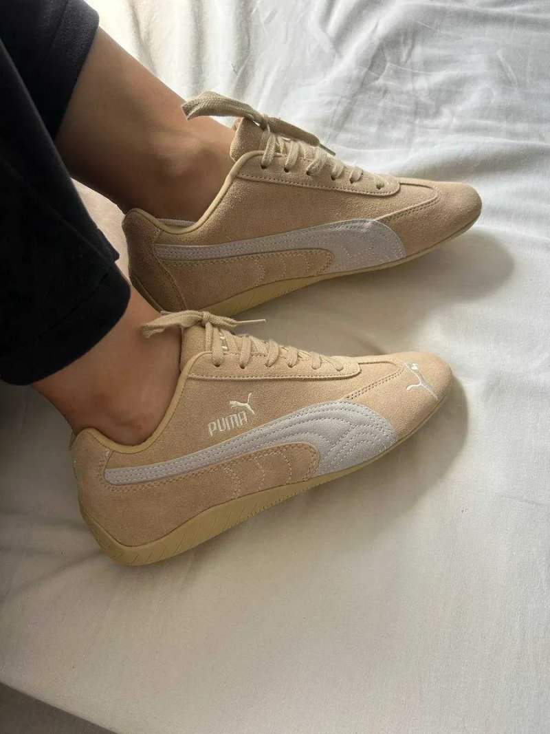 Женские кроссовки Puma SpeedCat beige / Пума Спидкет бежевые 36 37 38 39 40 41 — фото 3