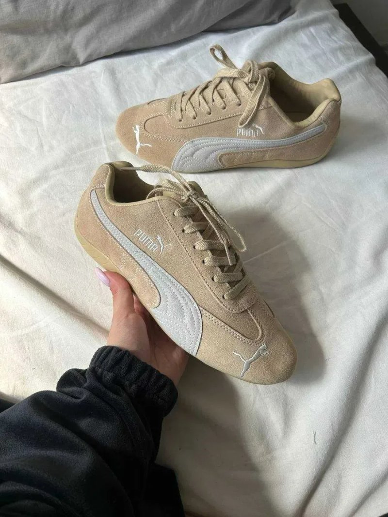 Женские кроссовки Puma SpeedCat beige / Пума Спидкет бежевые 36 37 38 39 40 41 — фото 5