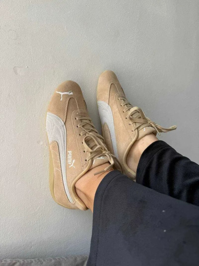 Женские кроссовки Puma SpeedCat beige / Пума Спидкет бежевые 36 37 38 39 40 41 — фото 6