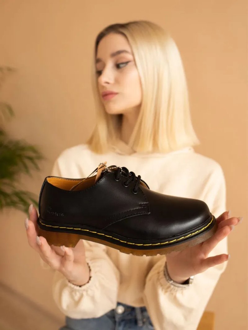 Женские туфли Dr.Martens 1461 черные — фото 2