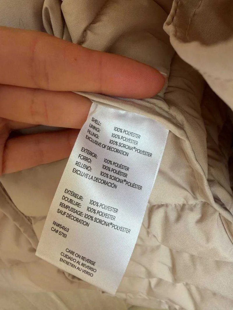 Жилетка безрукавка жіноча Calvin Klein бежева з капюшоном (відстьобується) — фото 7