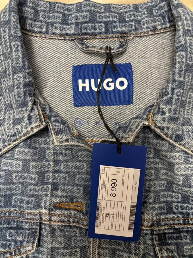 Жіноча джинсова куртка Hugo blue оригінал! — фото 6