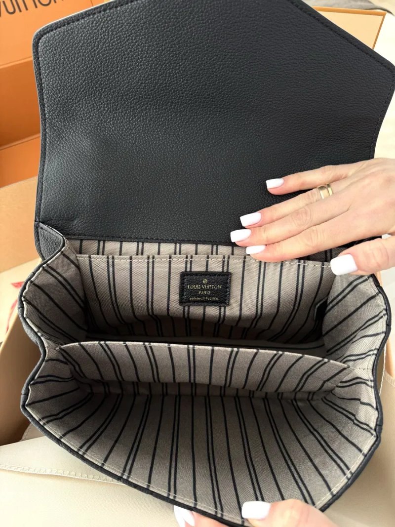 Жіноча сумка чорна Louis Vuitton Pochette metis black сумочка женская натуральная кожа кожаная луи витон шкіряна натуральна шкіра тренд — фото 7