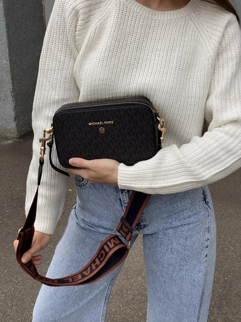 Жіноча сумка Michael Kors кросбоді Люкс женская сумка на плечо клатч МК коричневая — фото 2