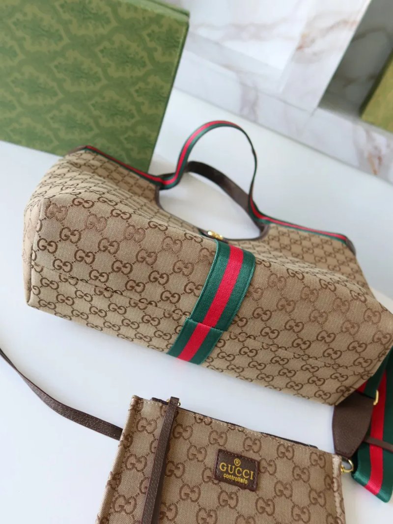 Жіноча сумка шопер Gucci Giglio tote bag літня пляжна бежева женская сумочка шоппер гуччи гучи GG пляжная летняя новинка — фото 2