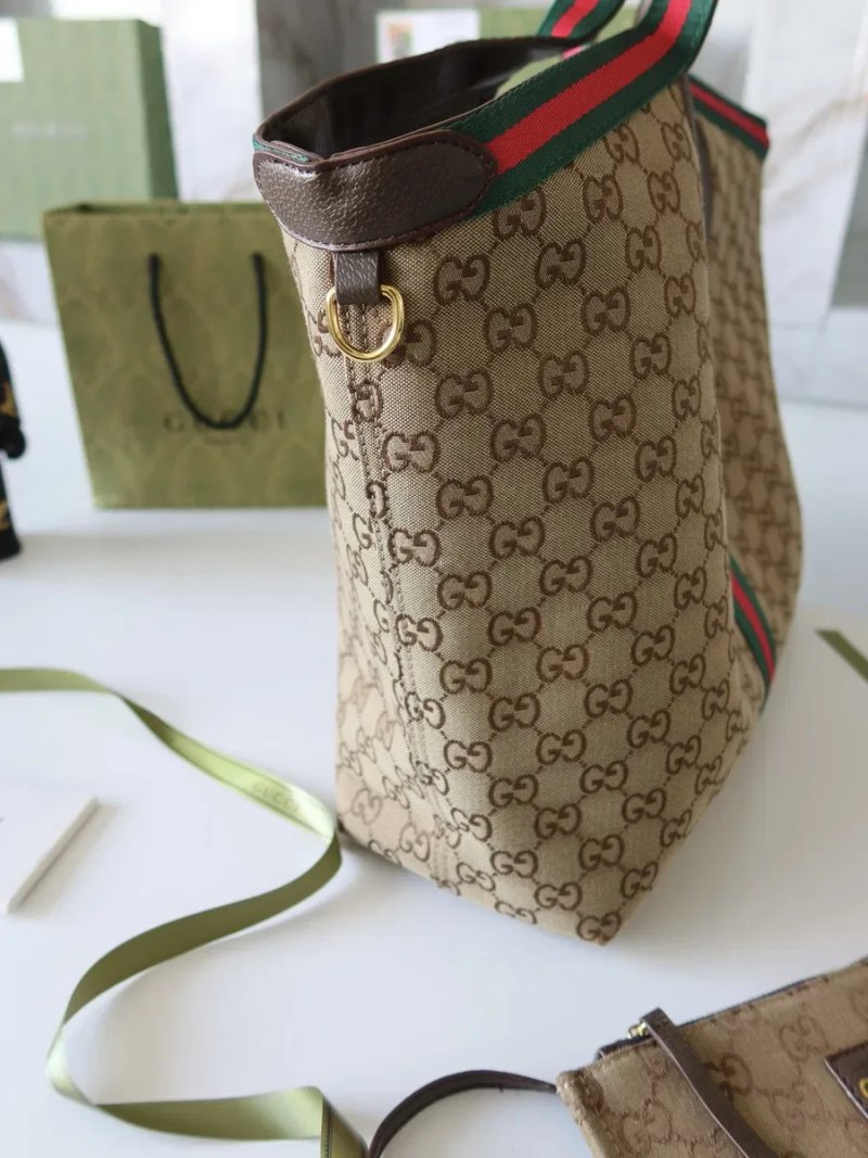 Жіноча сумка шопер Gucci Giglio tote bag літня пляжна бежева женская сумочка шоппер гуччи гучи GG пляжная летняя новинка — фото 6