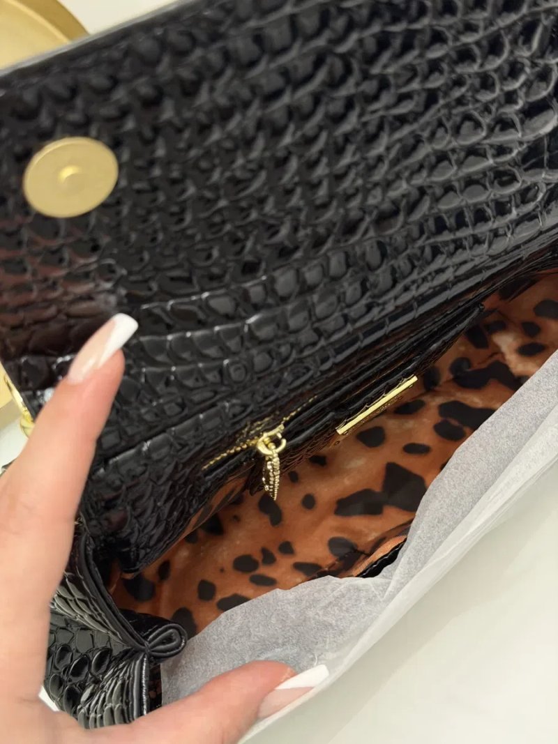 Жіноча сумка з натуральної шкіри Dolce & Gabbana Sicily Croco Black  Дольче Габбана — фото 8