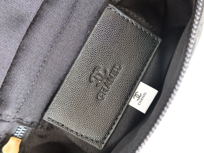 Жіноча сумочка чорна натуральна шкіра Chanel Vanity long шкіряна шанель сумка женская кожа натуральная кожа — фото 8