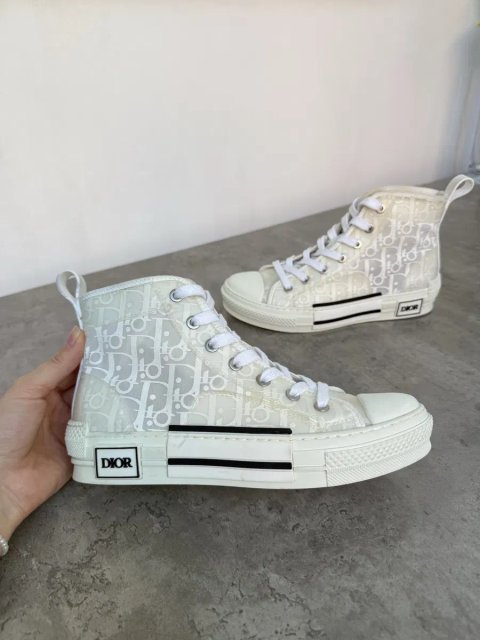 Жіночі кеди Dior B23 High Top White Oblique (Розмір 37 / 24 см)