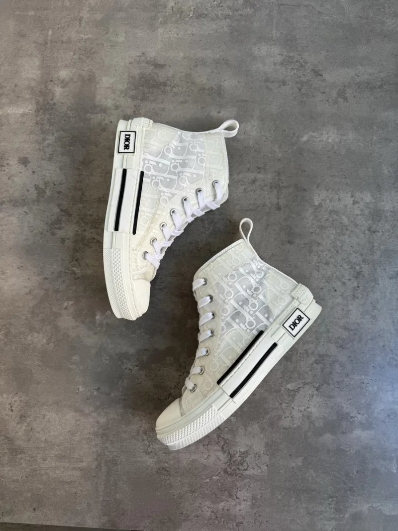 Жіночі кеди Dior B23 High Top White Oblique (Розмір 37 / 24 см) — фото 2