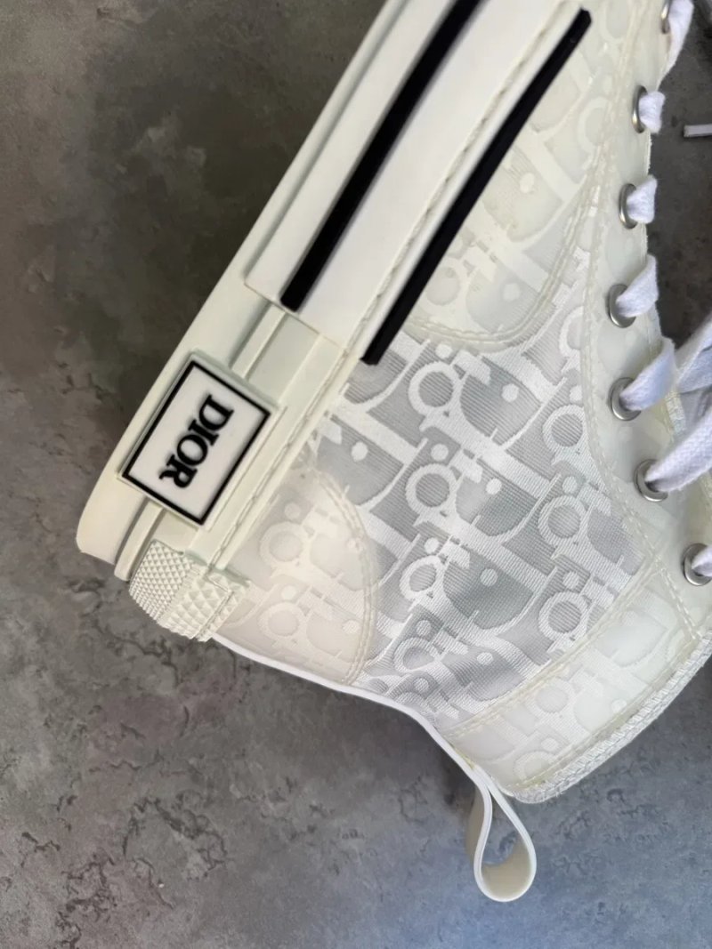 Жіночі кеди Dior B23 High Top White Oblique (Розмір 37 / 24 см) — фото 7