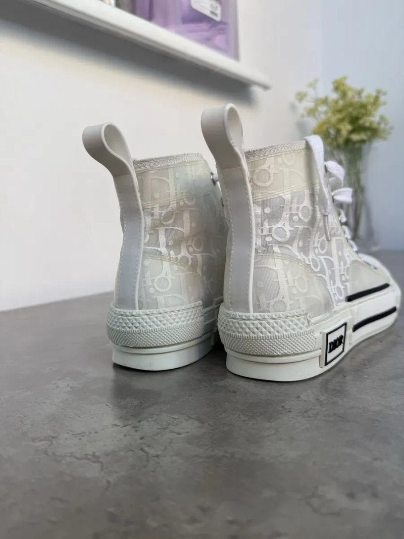Жіночі кеди Dior B23 High Top White Oblique (Розмір 37 / 24 см) — фото 8