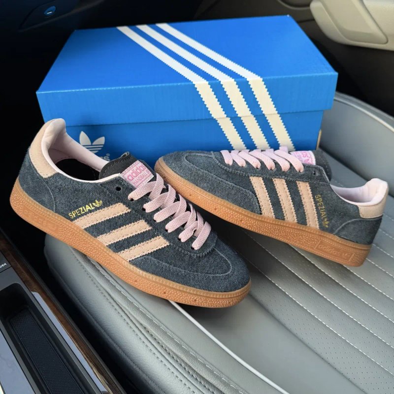 Жіночі кеди кросівки адідас сині замша Adidas Spezial blue pink beige — фото 5