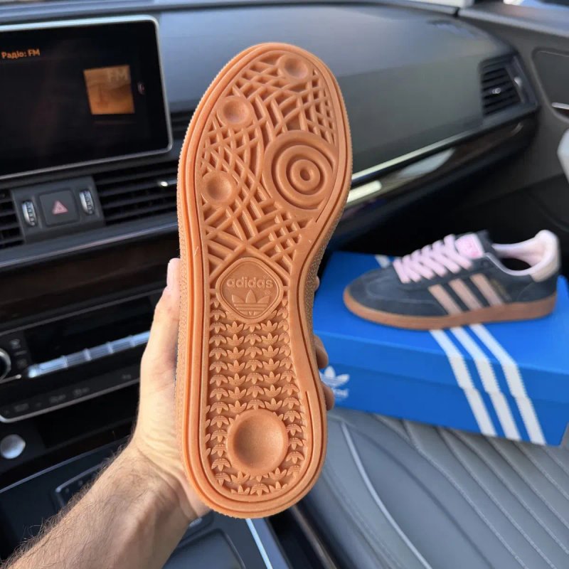 Жіночі кеди кросівки адідас сині замша Adidas Spezial blue pink beige — фото 6