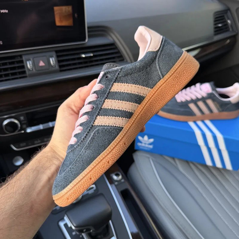 Жіночі кеди кросівки адідас сині замша Adidas Spezial blue pink beige — фото 7