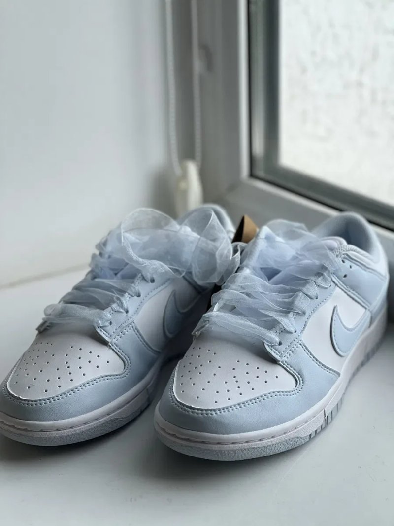 Жіночі кеди Nike Dunk Low Sheer Lace Pack Blue оригінал — фото 2