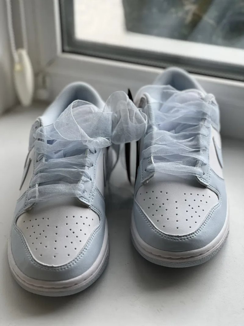Жіночі кеди Nike Dunk Low Sheer Lace Pack Blue оригінал — фото 3