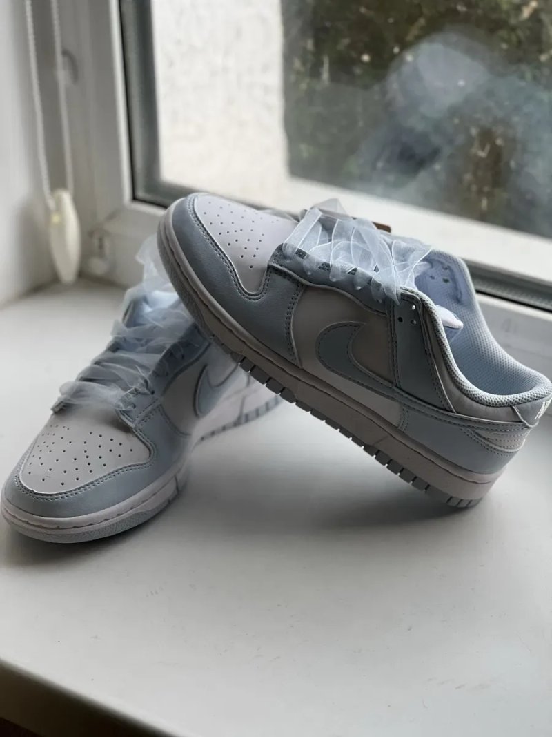Жіночі кеди Nike Dunk Low Sheer Lace Pack Blue оригінал — фото 4