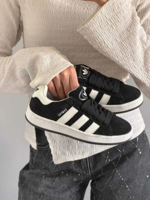 Жіночі кросівки Adidas Campus 00s Black чорні кампуси кеди кросівки НАЛОЖКА