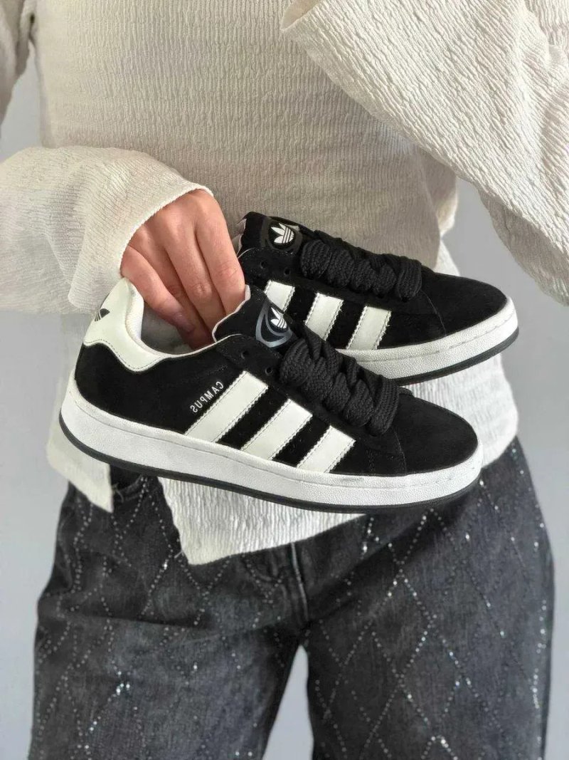 Жіночі кросівки Adidas Campus 00s Black чорні кампуси кеди кросівки НАЛОЖКА — фото 4