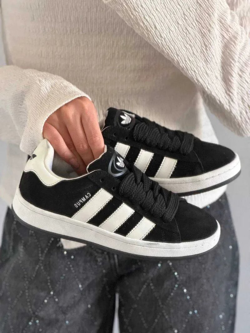 Жіночі кросівки Adidas Campus 00s Black чорні кампуси кеди кросівки НАЛОЖКА — фото 5