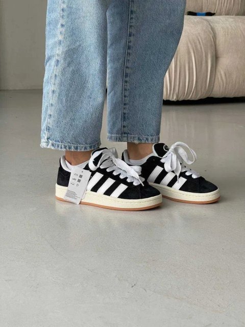 Жіночі кросівки Adidas Campus 00s Black White Адідас кампус