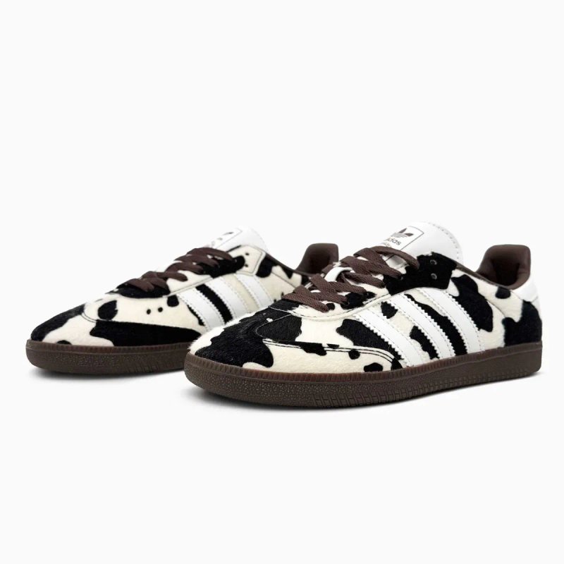 Жіночі кросівки Adidas Samba OG Cow Print Dark "Brown/White" Розміри 36-41 — фото 2